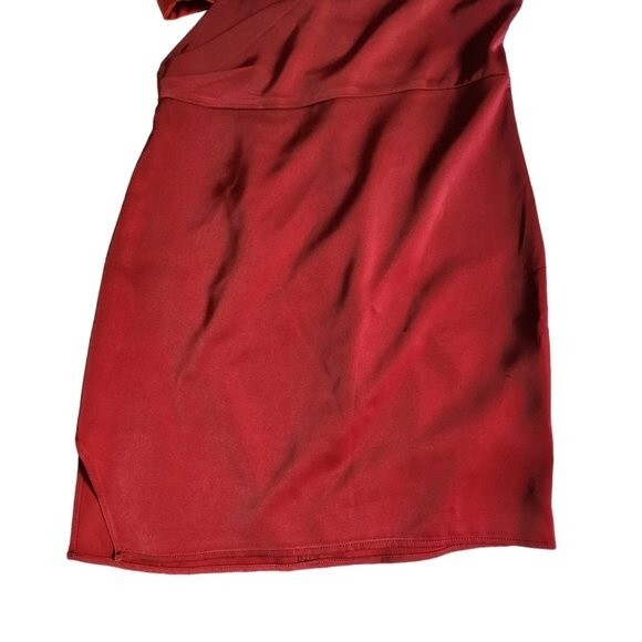 4SI3NNA Rust Burgundy CHAYANNE Color Block Sleeveless Mini Dress Sz S - Picture 5 of 12